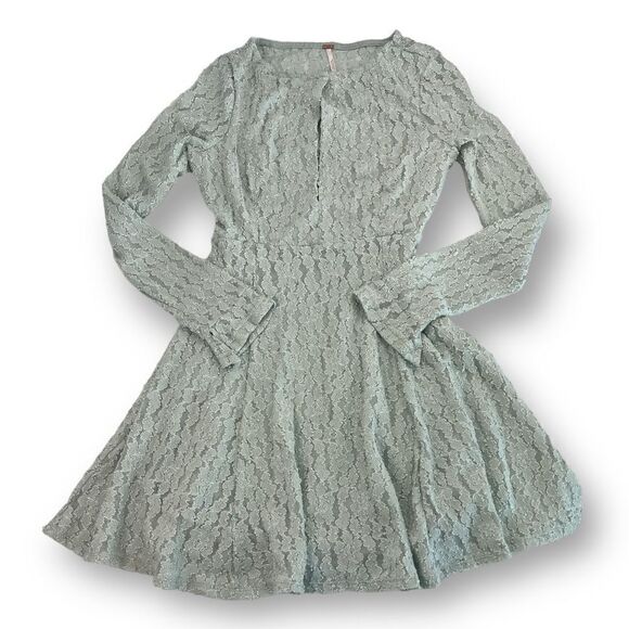 Free People Green Lace Dress Size Small - Picture 1 of 9